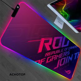 Rests ROG Mouse Pad Gamer HD XXL Home Custom keyboard pad Desk Mats Asus Soft Laptop Antislip Natural Rubber Office RGB LED Mouse Mat