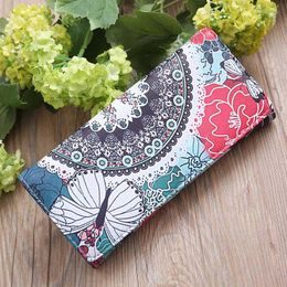 Wallets Ly Women PU Leather Long Purse Printing Card Holder Coin Bag Wallet Handbag