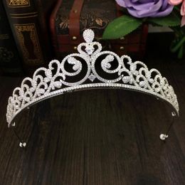 Hair Clips & Barrettes Paved Full Cubic Zircon Tiara Butterfly Zirconia Crown CZ Diadema Bridal Coroa Wedding Accessories Bijoux Cheveux WIG