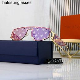 2022 New one-piece women's sunglasses printed glasses slimming sunglasses UV protection for women two for one