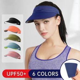 Cycling Caps Summer Women Breathable Air Sun Hats Quick-dry Visor UV Protection Top Empty Solid Men Sports Tennis Golf Running Sunscreen Cap