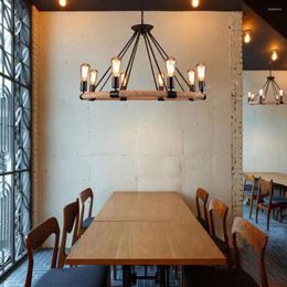 Chandeliers Iron Rope 6&8&14 Lights Retro Style Pendant Lamps Decorative Lighting Living Room Restaurant For Edison Bulb
