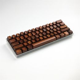 Combos Rosewood Keycaps Customise 60 87 108 Specification OEM Profile For Mechanical Keyboard Natural Solid Wooden Top grade Artware