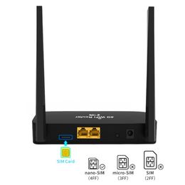 Routers Wireless Router Modem 4g Wifi Sim Card 300Mbps EM03EU Module LAN WAN 4GHz 2.4GHz Antenna Network Router for Home Office