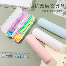 Cute Candy Colour Pencil Case Kawaii Pen Bag Stationery Pouch For Girls Gift Office School Supplies
