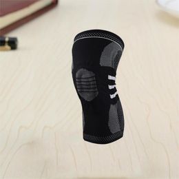 Knee Pads Elbow & 1PC Anti-collision Riding Spring Support Silicone Mountaineering Running Fitness Breathable Elastic Braid Legs Sports