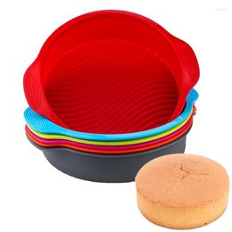 Baking Moulds SILIKOLOVE 3.5inch Round Wave Bread Mould Silicone Cake Pan Loaf Pie Mould