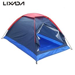 Tents and Shelters Outdoor Camping Tent 2 People Double-Layer Water Resistant Tent with Bag Portable Ultralight Backpacking Hiking Travel Tent 230526