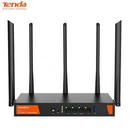 Routers Tenda AX3000 Dual Band Gigabit Wifi6 Enterprise Wireless Router W30E 1.7GHz 256MB Broadcom's Quadcore CUP for 200 Devices