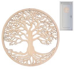 Table Mats Round Family Tree Wall Decor Wooden Art Metal For Home Office Decoration Bedroom