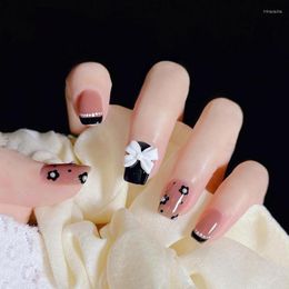 False Nails Fake Wear Nail Detachable Stickers Finished Beauty Bow Pearl Small Flower French Finger Tip