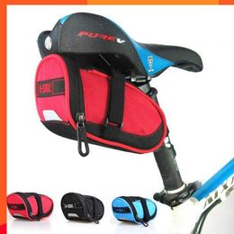 New Polyester Nylon Mountain Bike Saddle Bag Small Cycling Saddle Bag Bicycle Equipment Bike Rear Bag 1l Bicycle Tail Bag Waterproof