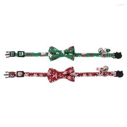 Dog Collars Pet Triangular Scarf Soft Removable Bow Breathable Handsewn Snowman Collar Cat Supplies