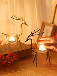 Candle Holders Creative Elk Candlestick Ornaments Nordic Style Living Room Table Romantic Dinner Prop Decoration Arts And Crafts