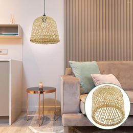 Pendant Lamps Lamp Shade Lampshade Rattan Light Ceilingcover Chandelier Wicker Shades Floor Hanging Woven Table Seagrass Farmhouse