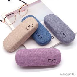 Sunglasses Cases Bags Fashion Glasses Case Hard Shell Linen Fabrics Eyewear Cover Protective for Men Women Eyeglasses Box estuche