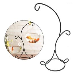 Vases Hanging Design 37CM Double Hook Metal Iron Candlestick Candle Holder Plant Glass Bottle Stand Wedding Office Home Car Decoration
