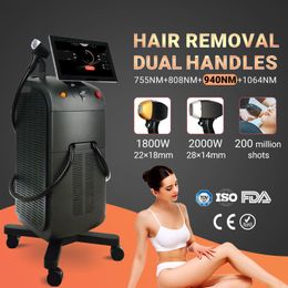 2023 808 diode laser hair removal machine factory dural handle 4K screen high effeciency