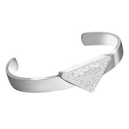 925 Silver Plated Love Bracelets Bangle Inverted Triangle Letter Designer Bracelet Fashion Womens Cuff Diamond Bracelets Jewellery Party Luxury Bracelet Chain