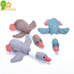 New Plush Dog Toys Solid Soft Wild Goose Animal Chew Toy Dog Games Interative Cute Puppy Toys Yorkie Pet Training Pet Products MD007