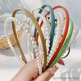 Other New Hairbands For Women Tiny Solid Color Leopard Fashion Hair Hoop Gold Alloy Simulation Pearl Hair