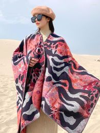 Scarves Fashion Imitation Cashmere Women Scarf Winter Boho Poncho Female Thick Wrap Blanket Capa Para Mujer Pashmina Shawl Echarpe Hiver