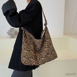 Other Bags Women's Bag Cheap Casual Large Capacity Shoulder Bags Shopper Canvas Fashion Zipper Leopard Print Handbags