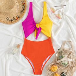 Swim Wear New Patchwork Sexy One-Piece Swimsuits Closed Women's Swimwear Push Up Swimming Wear Body Bathing Suits Beachwear Pool Bather AA230529