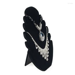 Jewelry Pouches Selling BlackGray With High Quality Plush Fabric Composed Necklace/Pendant Holder Luxury Packaging & Display