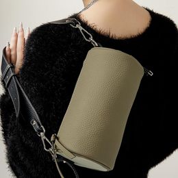 Evening Bags Fashion Women's Small Crossbody Bag Casual Phone Pouch Ladies Cylindric Shoulder Vintage Pu Leather Female Purses Handbags