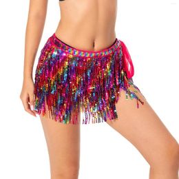 Stage Wear Belly Dance Hip Scarf Costume Festival Outfit Adjustable Party Rave Skirts For Club Dancing Practicing Rumba Tango