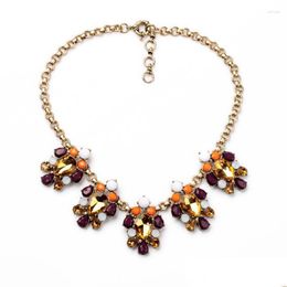 Chokers Choker Fashion Accessories Womens Mticolored Resin Acrylic Flower Statement Maxi Necklace Drop Delivery Jewelry Necklaces Pen Dho5X