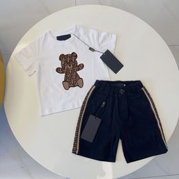 FEN baby designer t shirt Short Sleeve kids clothes two piece set kid clothe toddler sets boys girls clothing luxury brand summer letters bears