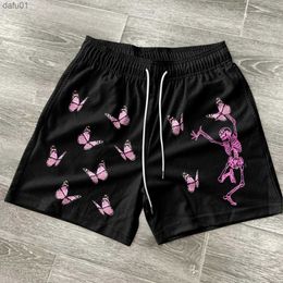 Men's Shorts Butterfly Skeleton Running Shorts Men Sports Y2k Clothes Fitness Bodybuilding Short Pants Quick Dry Gym Training Beach Shorts L230520