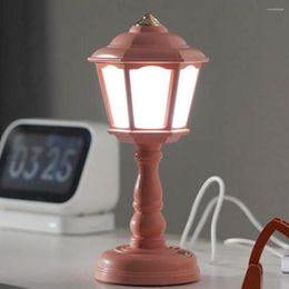 Table Lamps Desk Lamp Retro Style Non-Slip Base Stepless Dimmable Eye Protection Colour SB Charging Bedside LED Home Supplies