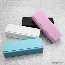 Sunglasses Cases Bags Fashion Square Wood Grain Glasses Case Colors Handmade Magnet Closed Portable Storage Box