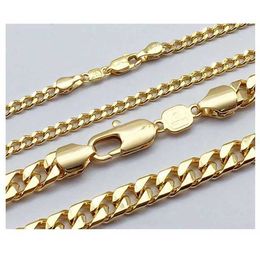 Xuping Cuban Figaro Jewellery Dubai 24k Gold Plated Chains Necklace for Men