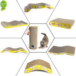 New Catnip Cat Scratching Post Corrugated Paper Cat Scratcher Kitten Toy Scratching Post Cat Game Scratch Board Cat Supplies LY0011