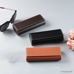 Sunglasses Cases Bags Luxury Myopia Leather Glasses Case for Women Eyeglasses Sun Pouch Solid Eyewear Accessories