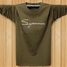 Men's T Shirts 2023 T-Shirt Men Spring Cotton Shirt Male Printed Tshirt Long Sleeve O-Neck Top Man Brand Slim Fit Tee Plus Size M-6XL