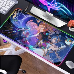 Pads League of Legends Star Guardian Skin Gaming RGB Mouse Pad Computer Mousepad Gamer Mouse Mat Mouse Carpet Keyboard Mat Desk Pad