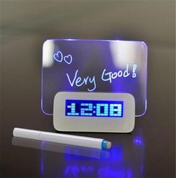 Blue Green LED LED fluorescente Digital Clock com placa de mensagem USB 4 Porta Hub para 28347659035