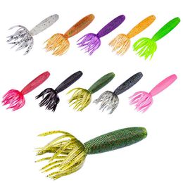 Baits Lures Fishing rod fishing soft worm shadow silicone 45mm 55mm larval filler Parker and bass swimming bait artificial leurre souple P230525