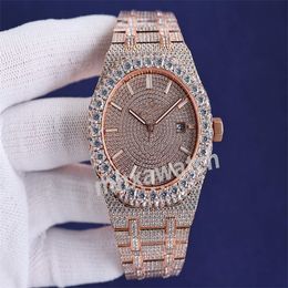 Men's Watch Diamond-encrusted Watch 324 Automatic Mechanical Movement 15510 Size 42mmX12mm 316 fine steel case strap Folding buckle