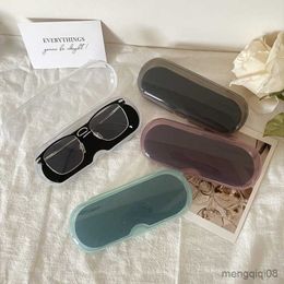 Sunglasses Cases Bags New Style Simple Transparent Frame Glasses Case Portable Small Fresh Light Fashion Box Glasess