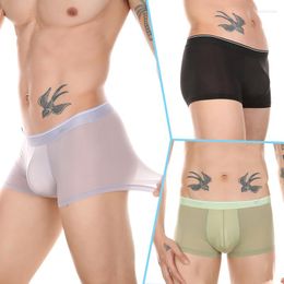 Underpants 3Pieces WJ Summer Men's Boxers Ice Silk Quick-drying Breathable Nylon Underwear For Men