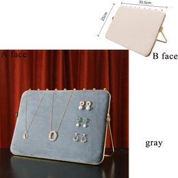 Jewellery Pouches Ly Two-Colors AB Face Plum Screen Necklace Earrings Display Box Stand Brooch Tray 2Colors Matching
