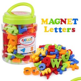 Buzdolabı mıknatısları 78pcs manyetik harfler sayıları alfabe colorf plastik eğitim oyuncak seti okul öncesi öğrenme yazım sayımı dhnmg