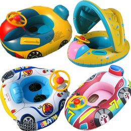 Sand Play Water Fun Inflatable Baby Float Lying Swimming Rings Infant Waist Swim Ring Toddler Trainer Buoy Pool Accessories Toys 230529