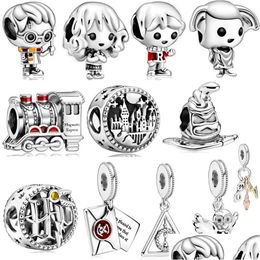 Charms 925 Sterling Sier Fashion Charm Original Cartoon Villain Hat Owl Beaded Fit Pandora Ladies Bracelet Jewellery Accessories Drop Dhbfe